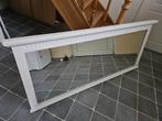 Witte spiegel met geslepen rand, Huis en Inrichting, Woonaccessoires | Spiegels, Ophalen, 125 cm of meer, Zo goed als nieuw, Minder dan 100 cm