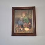 Schilderij met jongen en zijn hond, Antiek en Kunst, Ophalen