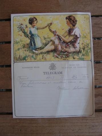 Vintage telegram. beschikbaar voor biedingen