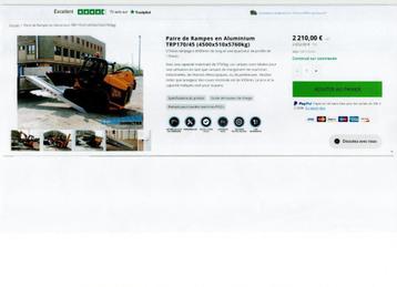 Paar aluminium laadbruggen TRP 170/45 (4500x) beschikbaar voor biedingen