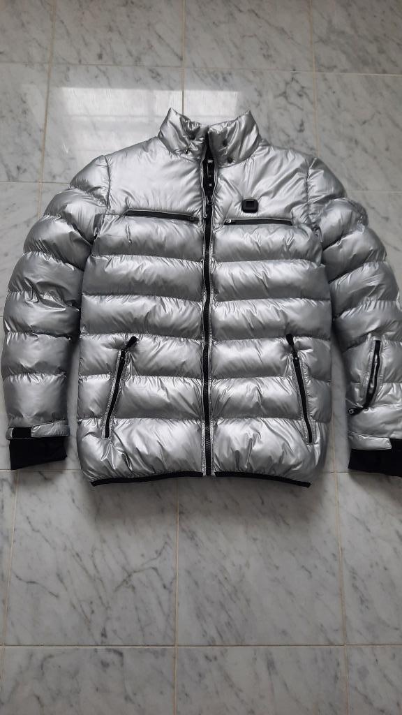 CODE ZERO ski down jacket afneembare capuchon zilver XL of M, Kleding | Dames, Jassen | Winter, Zo goed als nieuw, Maat 46/48 (XL) of groter