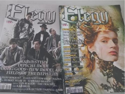 2x Muziek magazine Elegy Gothic Electro Industrial Dark Wave, Boeken, Muziek, Genre of Stijl, Ophalen of Verzenden
