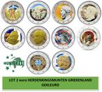 LOT 2 euro herdenkingsmunten gekleurd Griekenland, Ophalen of Verzenden, Griekenland, 2 euro