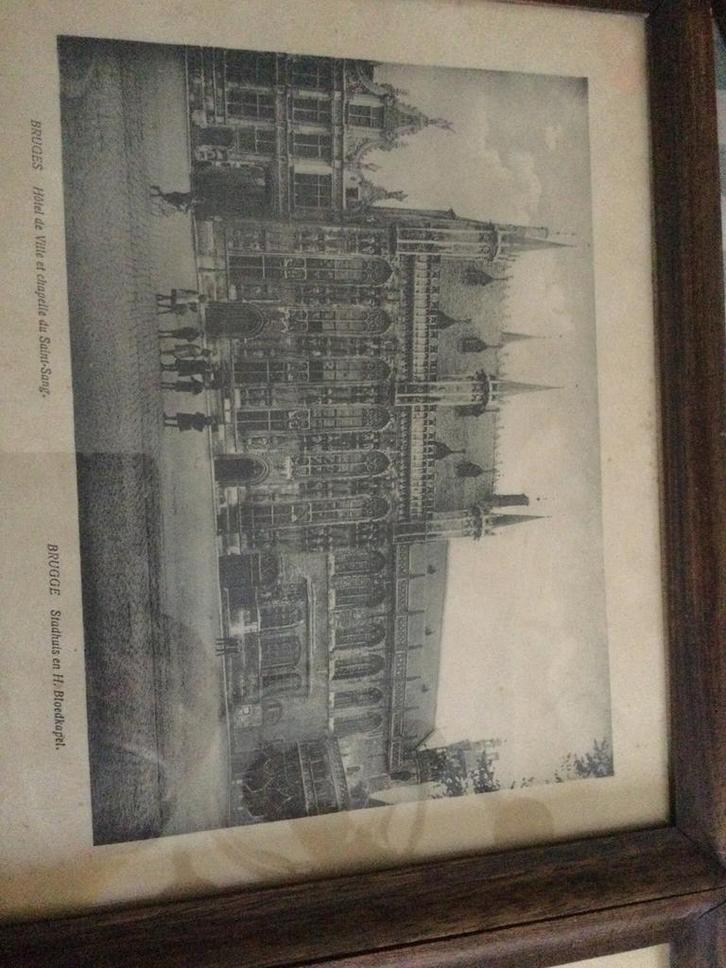 Oude kadertjes Antwerpen/Brugge, Antiek en Kunst, Curiosa en Brocante, Ophalen