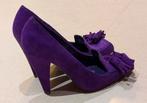 Pumps van paarse suède YSL, Kleding | Dames, Ophalen of Verzenden, Gedragen, Pumps