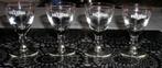 Vier Jeneverglaasjes Filliers Deinze, Verzamelen, Ophalen of Verzenden, Gebruikt, Glas of Glazen, Overige merken