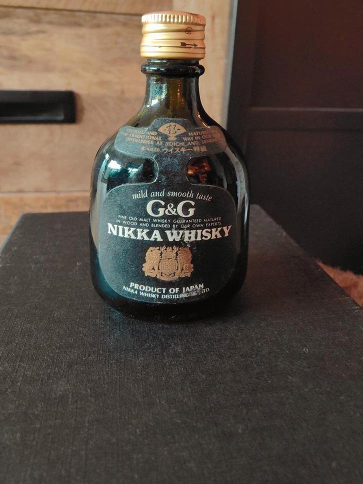 Nikka G&G Gold Whisky Old Miniature 50ml (1960's) 43%, Verzamelen, Wijnen, Nieuw, Overige typen, Overige gebieden, Vol, Ophalen of Verzenden