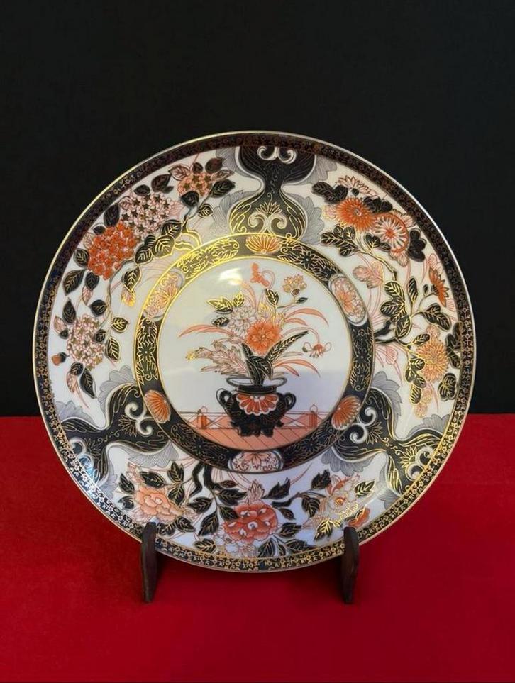 Mooie sierschaal / boord in porselein met stander, Antiek en Kunst, Antiek | Wandborden en Tegels, Ophalen