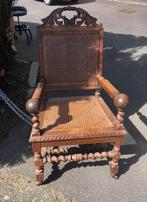 Trône en bois - chaise antiquité, Antiquités & Art