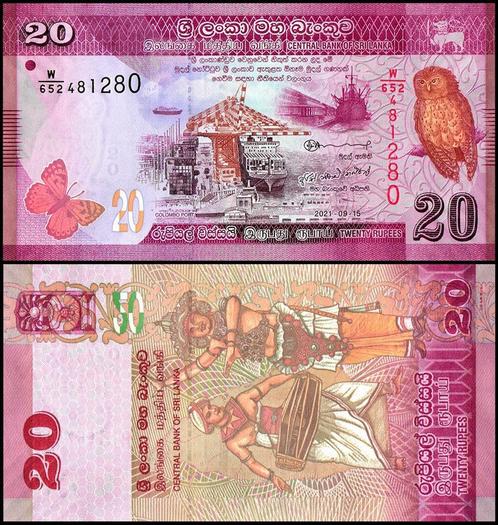 Sri Lanka 20 Rupee UNC (Neuf), Timbres & Monnaies, Billets de banque | Asie, Série, Enlèvement ou Envoi