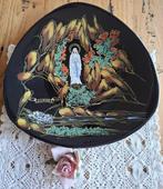 Frans handbeschilderd Lourdes / Maria wandbord, Longwy, Antiek en Kunst, Ophalen of Verzenden