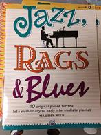 Pianoboek jazz, rags and blues 1, Muziek en Instrumenten, Overige Muziek en Instrumenten, Gebruikt, Ophalen of Verzenden