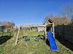 Schommel met blauwe glijbaan en klimwand, Kinderen en Baby's, Speelgoed | Buiten | Speeltoestellen, Ophalen, Gebruikt, Glijbaan
