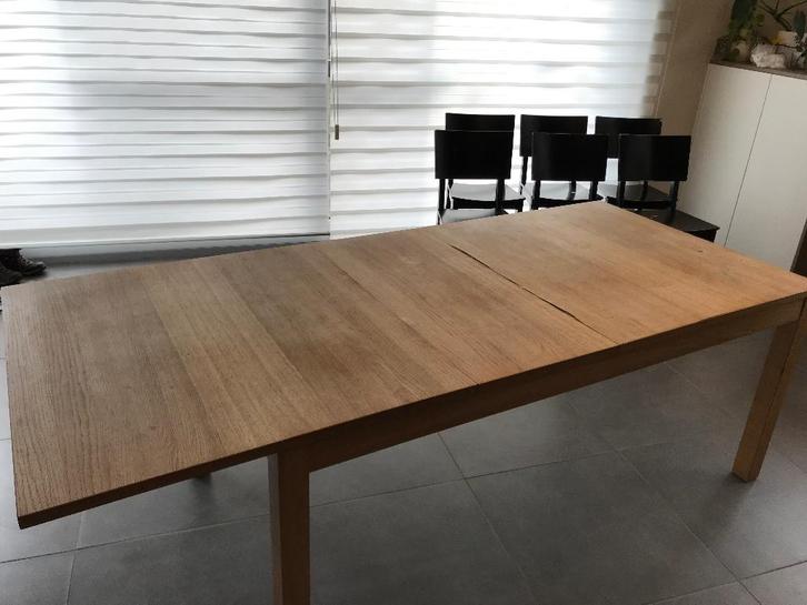 Tafel hout, Huis en Inrichting, Tafels | Eettafels, Gebruikt, 50 tot 100 cm, 200 cm of meer, Vijf personen of meer, Rechthoekig