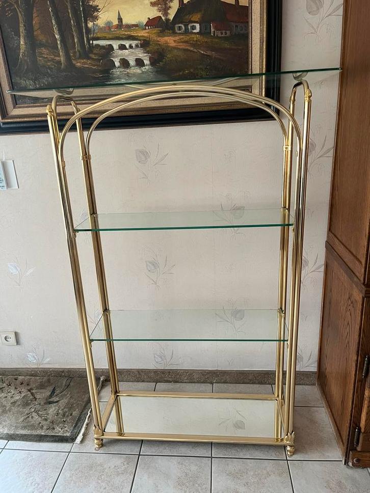 Glazen kast/ Rek, Huis en Inrichting, Kasten | Dressoirs, Gebruikt, Ophalen