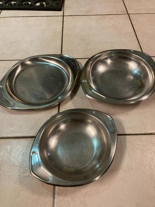 inox schalen, Huis en Inrichting, Woonaccessoires | Schalen en Manden, Zo goed als nieuw, Ophalen