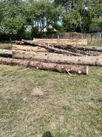 Droog coniferen stammen voor brandhout, Tuin en Terras, Brandhout, 6 m³ of meer, Ophalen, Overige houtsoorten, Stammen