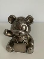 Vintage metalen spaarpot teddybeer, Verzamelen, Ophalen of Verzenden, Gebruikt, Metaal of Blik, Dier