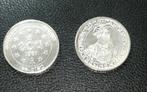 2x 5 Ecu zilver 1987 België, Postzegels en Munten, Munten | België, Setje, Zilver, Ophalen of Verzenden, Zilver