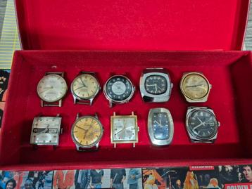 Partij vintage horloges, lot watches, mechanische handopwind beschikbaar voor biedingen