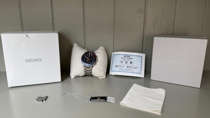 Seiko Prospex Speedtimer zonnechronograaf SBDL097, Handtassen en Accessoires, Horloges | Heren, Nieuw, Polshorloge, Seiko, Staal