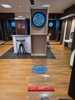 Dartskast + nieuwe blok + verlichting + mat, Sport en Fitness, Darts, Ophalen, Nieuw