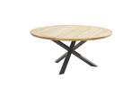Ronde tafel prado teak blad met 6 rope zetels, Tuin en Terras, Tuinsets en Loungesets, Ophalen, Overige materialen, 6 zitplaatsen