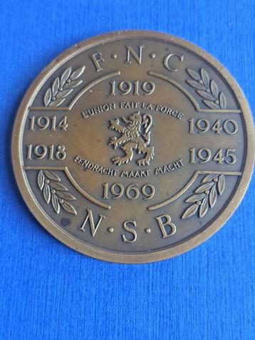 1969 medaille 50 jaar Nationale Strijdersbond brons beschikbaar voor biedingen