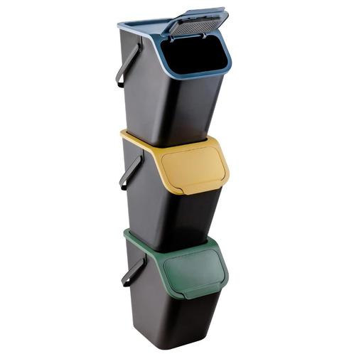 Set van 3 stapelbare vuilnisbakken GRATIS LEVERING, Huis en Inrichting, Woonaccessoires | Prullenbakken, Nieuw, Overige materialen