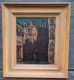 Huile sur panneau maison signe ben genaux, Antiek en Kunst, Ophalen of Verzenden