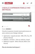 Chevilles expansion Hilti M12x50HKD, Doe-het-zelf en Bouw, Ophalen, Nieuw, Pluggen