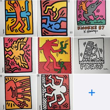 Kleurrijk lot litho’s (8stuks) + certificaten | Keith Haring