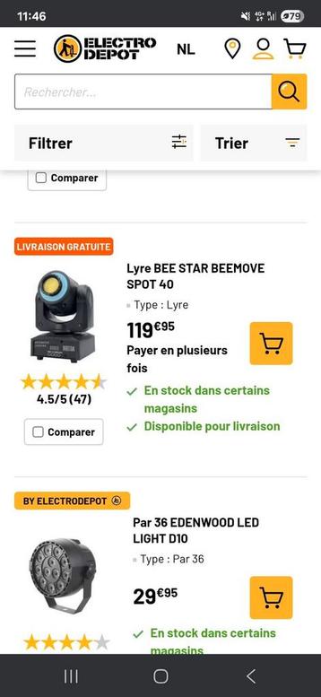 Vend jeux de lumière, Musique & Instruments, Enlèvement