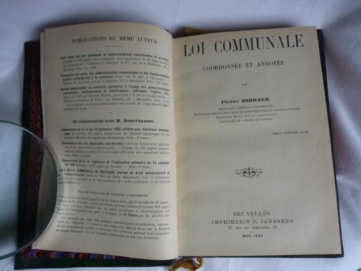 Zeldzaam: Gemeenterecht van 1904 - Auteur: Pierre Biddaer, Boeken, Politiek en Maatschappij, Zo goed als nieuw, Ophalen of Verzenden