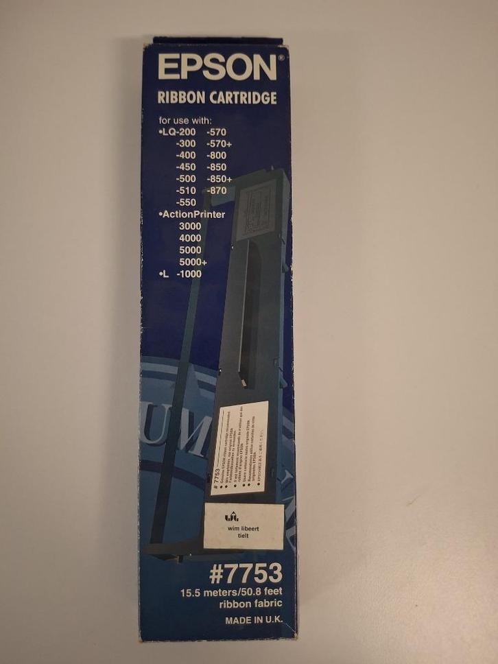 Originele Epson Ribbon Cartridge 7753 – Nieuw in verpakking, Computers en Software, Printerbenodigdheden, Nieuw, Cartridge, Ophalen of Verzenden