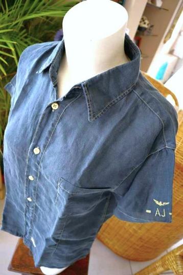 praktisch blauwe Armani Jeans blouse beschikbaar voor biedingen