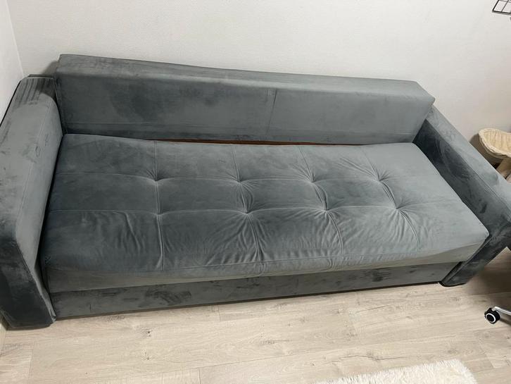 Luxe Slaapbank (Antraciet), Huis en Inrichting, Slaapkamer | Slaapbanken, Zo goed als nieuw, 140 cm, 190 cm of minder, Tweepersoons