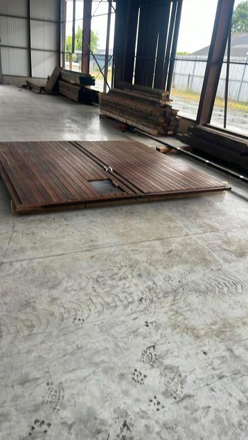 Houten poort 3 x 3M, Enlèvement, Utilisé
