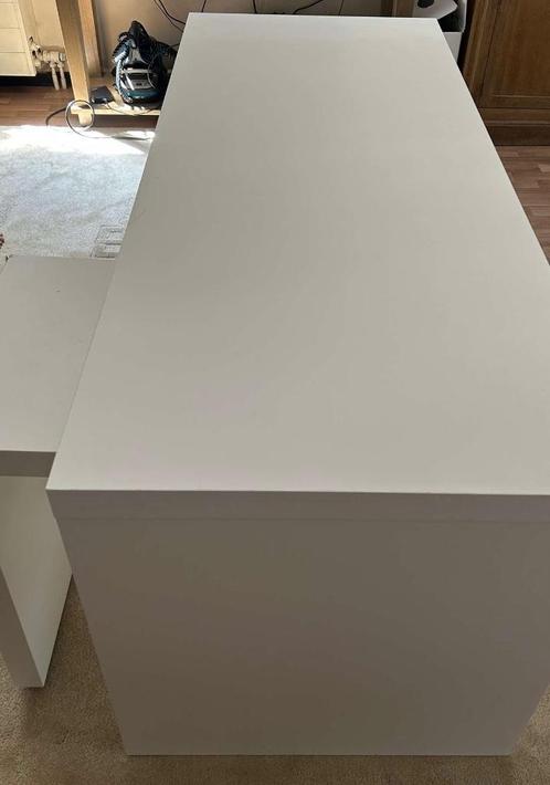 Bureau met uitschuifbaar blad, Huis en Inrichting, Bureaus, Gebruikt, Bureau, Met wielen, Ophalen
