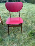 7 identieke vintage stoelen / afgewerkt met koper en kunstle, Antiek en Kunst, Ophalen