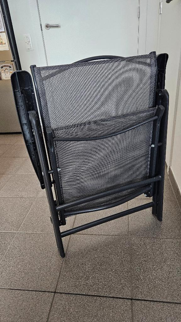 Plooibaar Tuinstoel, Tuin en Terras, Tuinstoelen, Zo goed als nieuw, Metaal, Inklapbaar, Verstelbaar, Ophalen