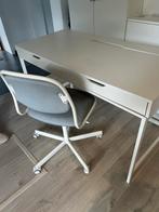 Bureau blanc et chaise, Enlèvement, Utilisé, Bureau