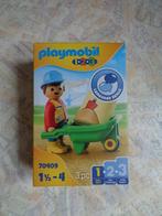 PLAYMOBIL 1.2.3 Bouwvakker met kruiwagen - 70409, Ophalen of Verzenden, Nieuw, Complete set