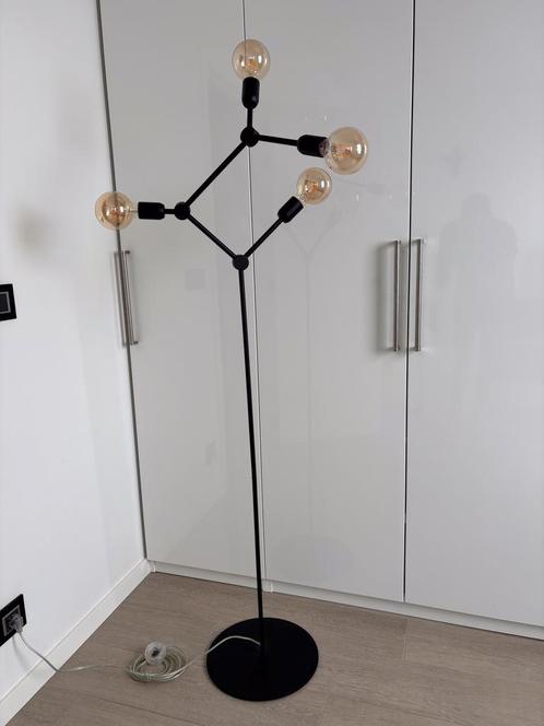 Vloerlamp mat zwart, Huis en Inrichting, Lampen | Vloerlampen, Zo goed als nieuw, 150 tot 200 cm, Metaal, Ophalen