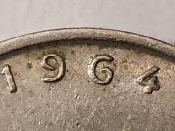 1 frank 1964 VL met dubbel jaartal type Ceres periode Boudew beschikbaar voor biedingen