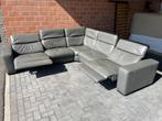 Leder hoeksalon met relaxen / goede staat, Ophalen, Gebruikt, Leer