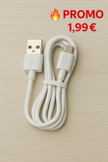 USB-C-naar-USB-A-kabel | Snel opladen 100W 6A — 1m beschikbaar voor biedingen