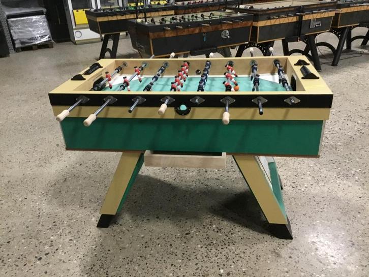 Gerestaureerd groene jupiter 6 kickertafel sjotter, Sport en Fitness, Biljarten en Poolen, Zo goed als nieuw, Ophalen