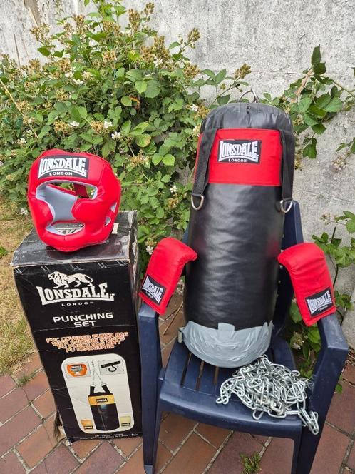 BOKSZAK LONSDALE met alle benodigheden te koop, Sport en Fitness, Boksen, Gebruikt, Bokszak, Ophalen