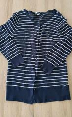 donkerblauw vestje met witte strepen, Vêtements | Femmes, Pulls & Gilets, Taille 36 (S), Bleu, Porté, H&M
